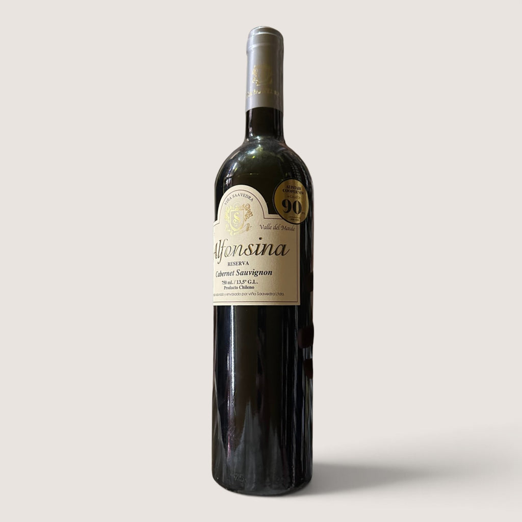 Botella de vino tinto Alfonsina Reserva Cabernet Sauvignon de Mi tienda, origen Valle del Maule, Chile